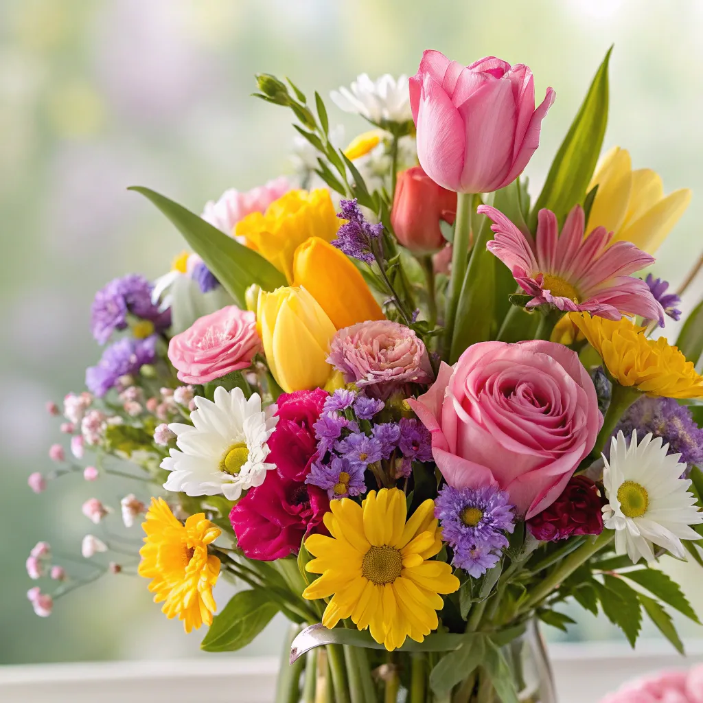 A colorful bouquet of flowers