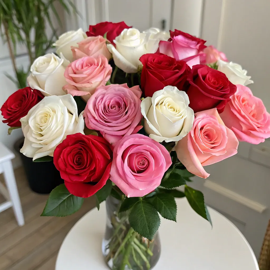 A bouquet of fresh roses